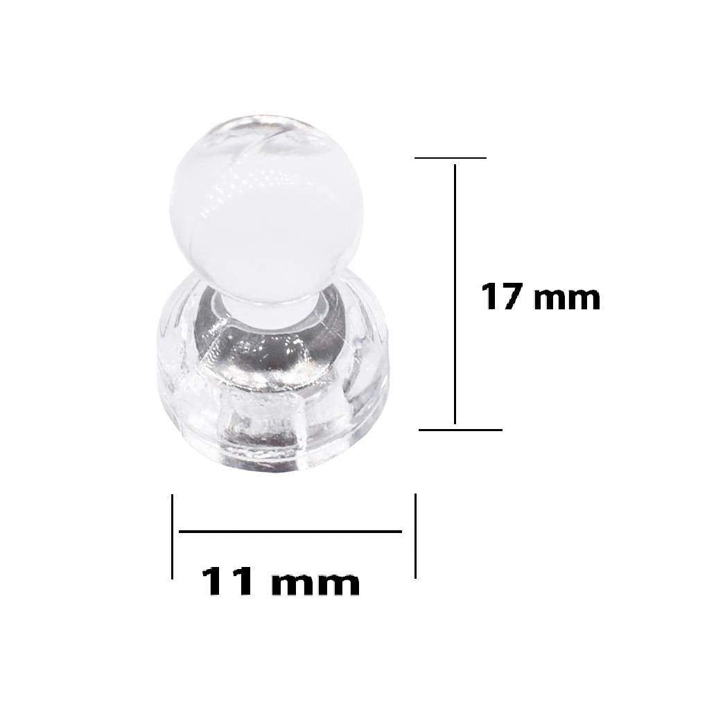 Magneti per lavagna Magnetpro, confezione da 28 magneti trasparenti per lavagna magnetica, lavagna bianca, bacheca