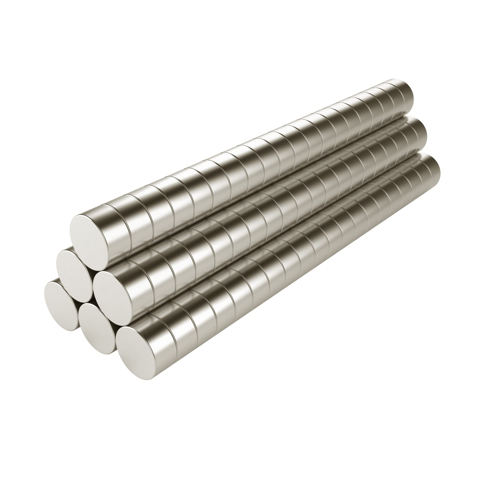 Magnetpro Pack de 120 imanes de disco 6x3 mm, mini imanes para pizarras magnéticas, pizarras blancas, pizarrones, pinboards, frigoríficos