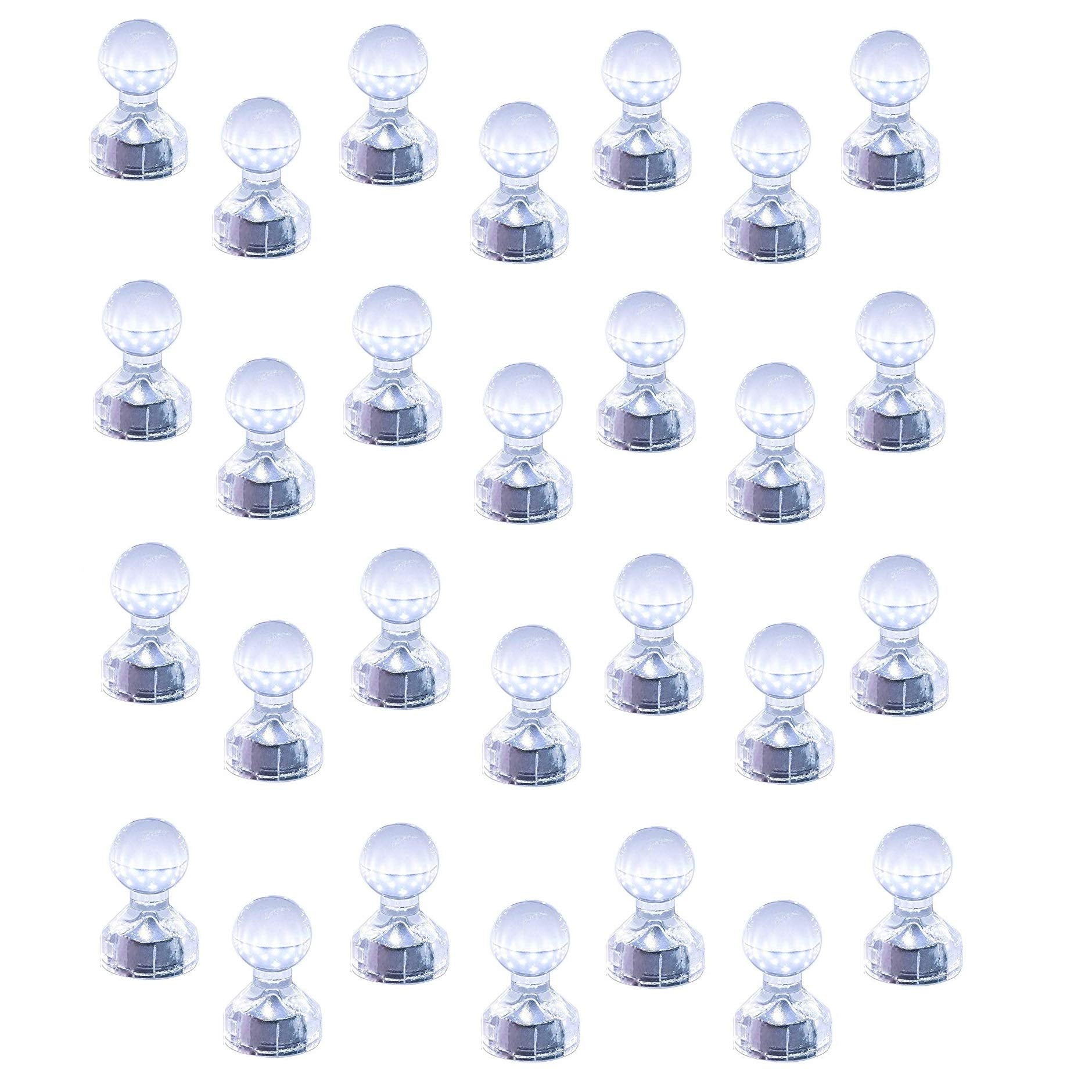 Magneti per lavagna Magnetpro, confezione da 28 magneti trasparenti per lavagna magnetica, lavagna bianca, bacheca