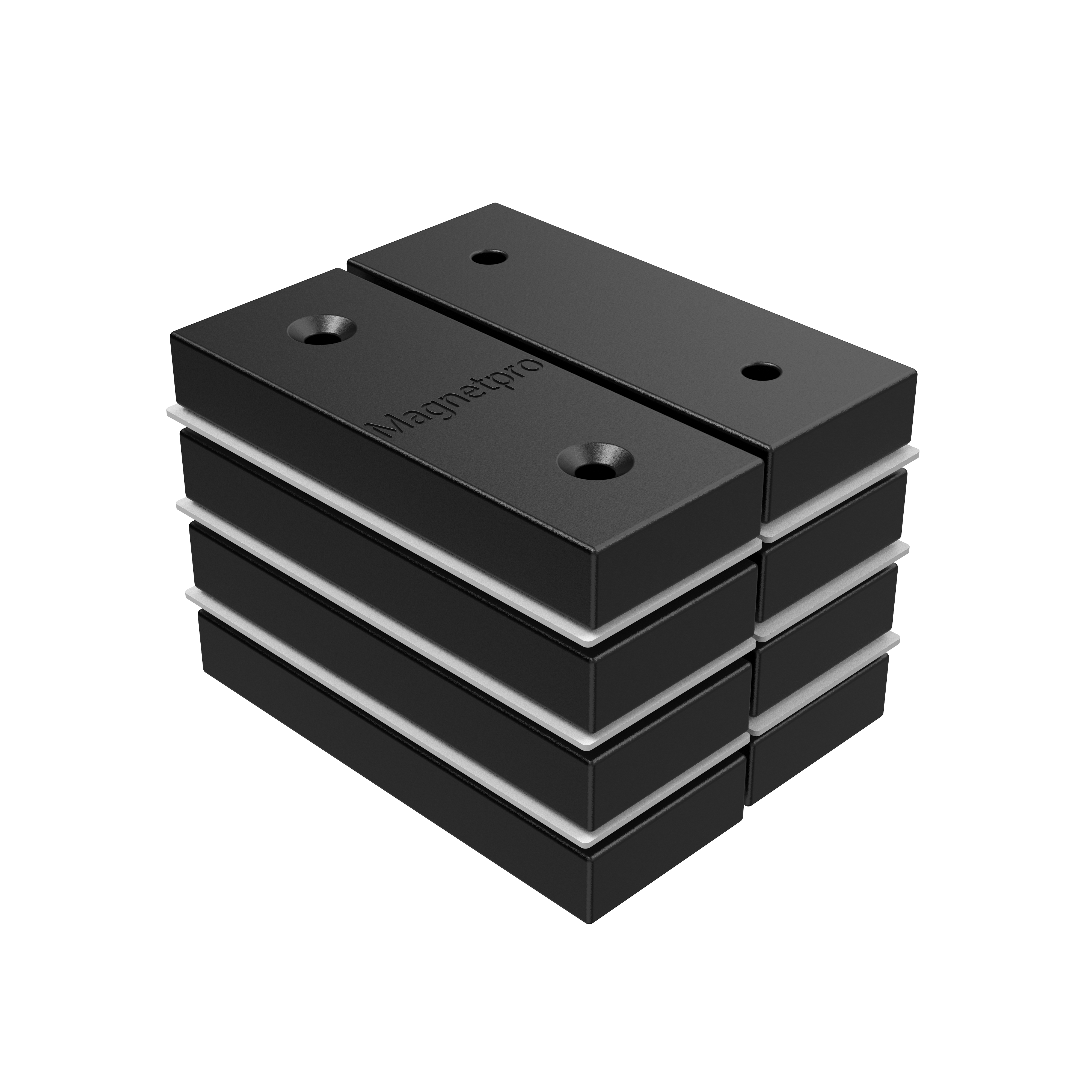 Magnetpro Magneti rettangolari rivestiti in PP Forza 20 LB Dimensioni 2" x 0,75" x 0,3", Guscio per uso alimentare, antiruggine e impermeabile, Magneti multiuso per la casa per esterni Confezione da 4