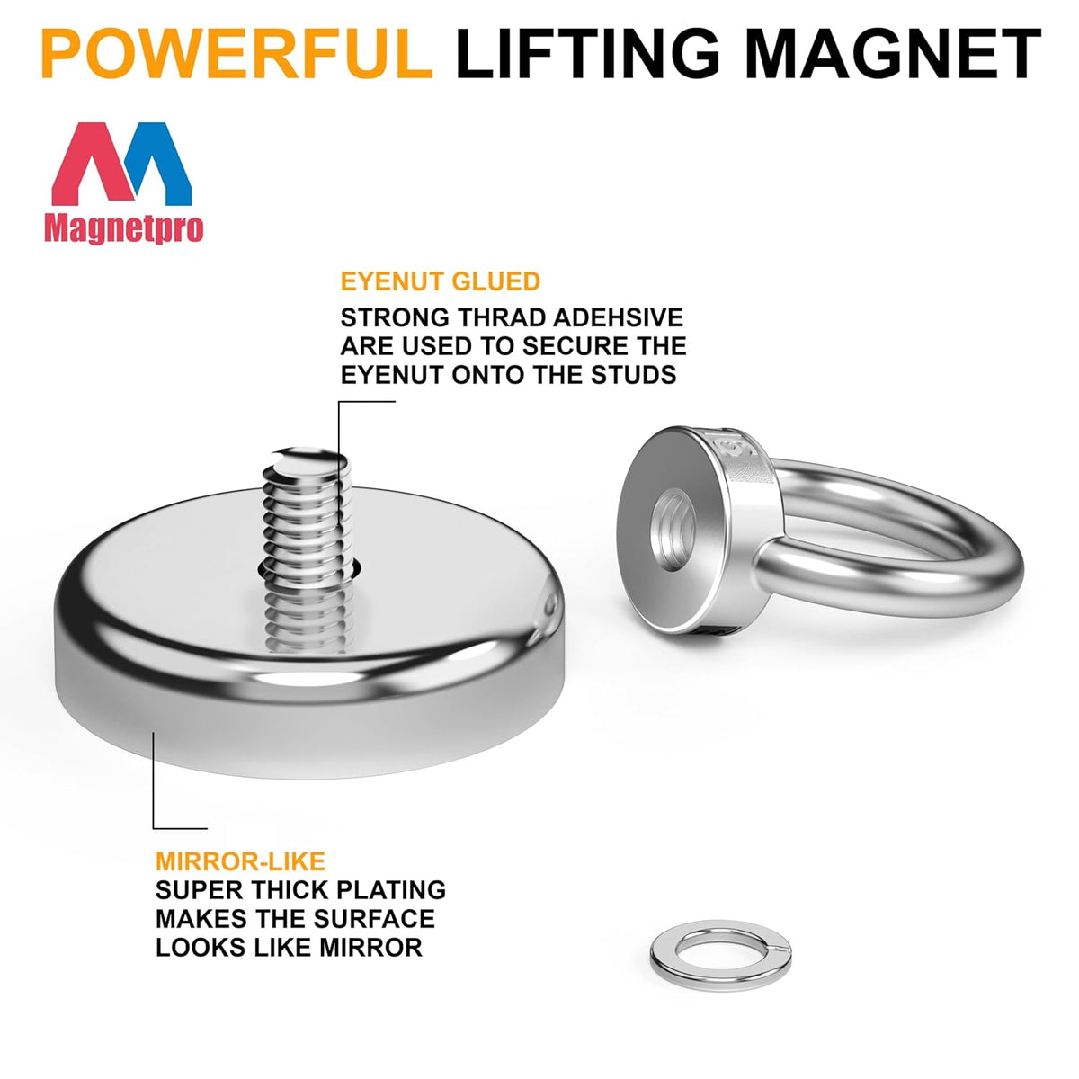 Strong Magnets For String Magnetpro Strong Magnets with Ring, 120 Lbs Pulling Force Strong Neody