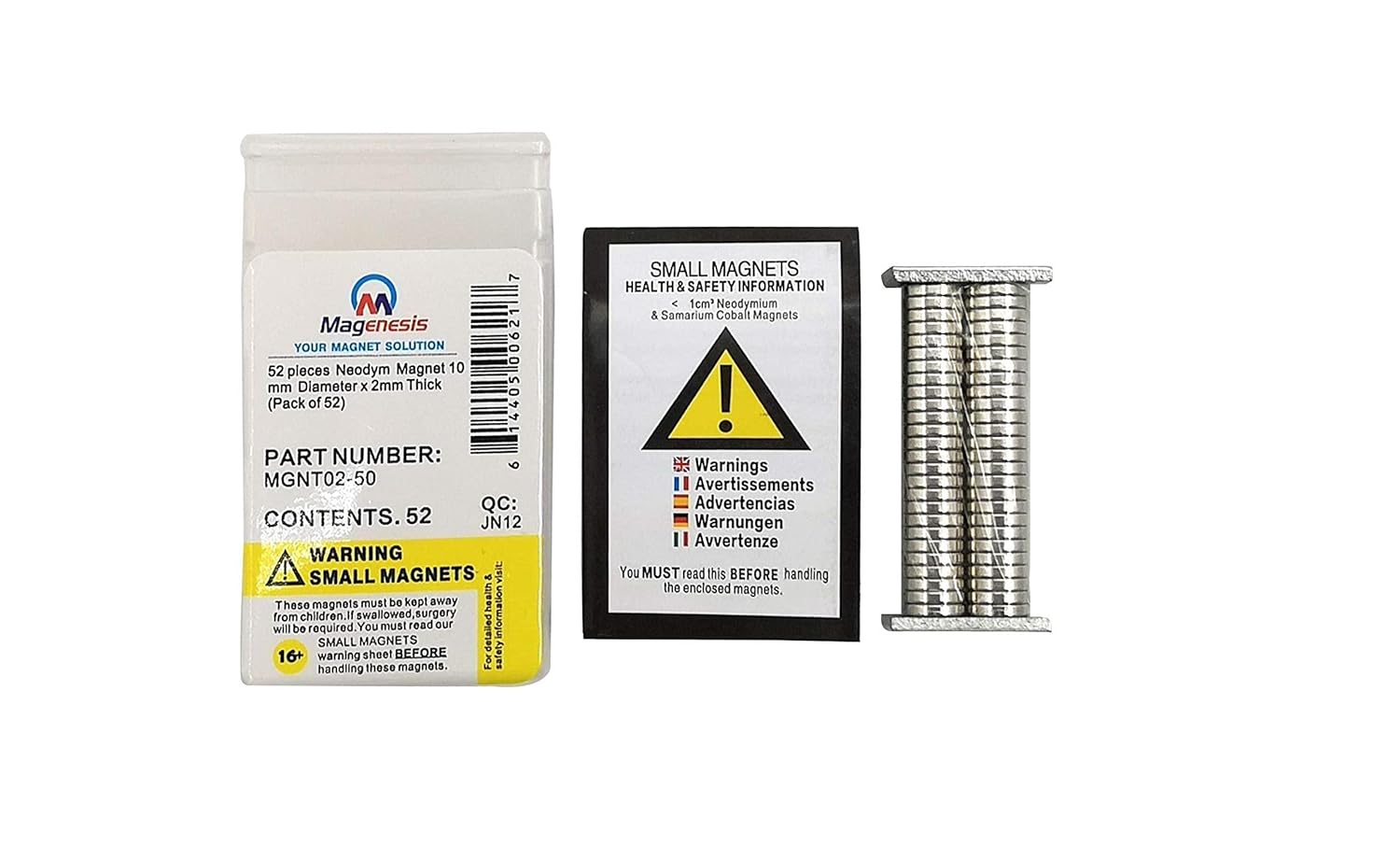 100 Stück Neodym Magnete 10x2mm Mini Magnete Extrem Stark ca. 2 Kilo Haftstärke