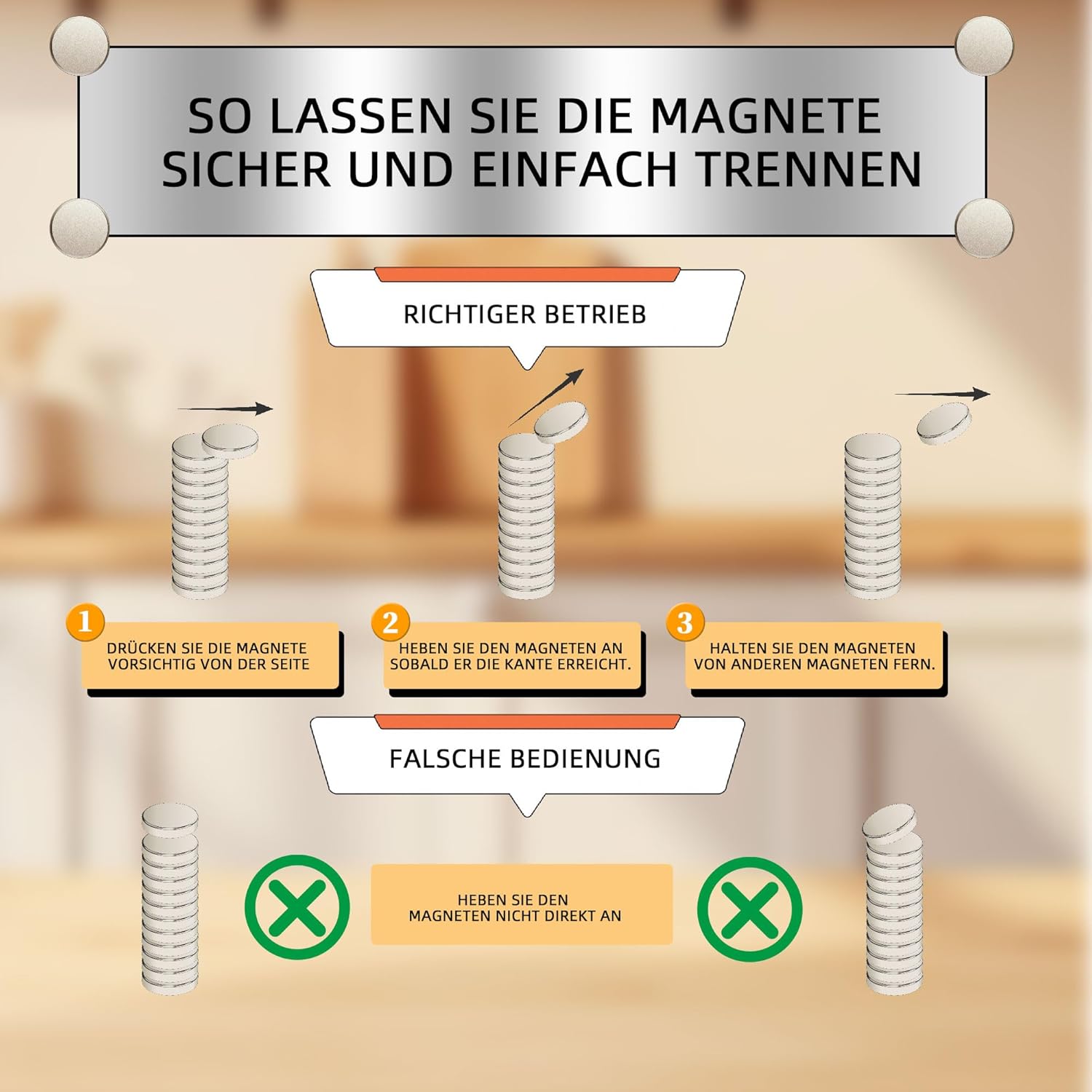 100 Stück Neodym Magnete 10x2mm Mini Magnete Extrem Stark ca. 2 Kilo Haftstärke