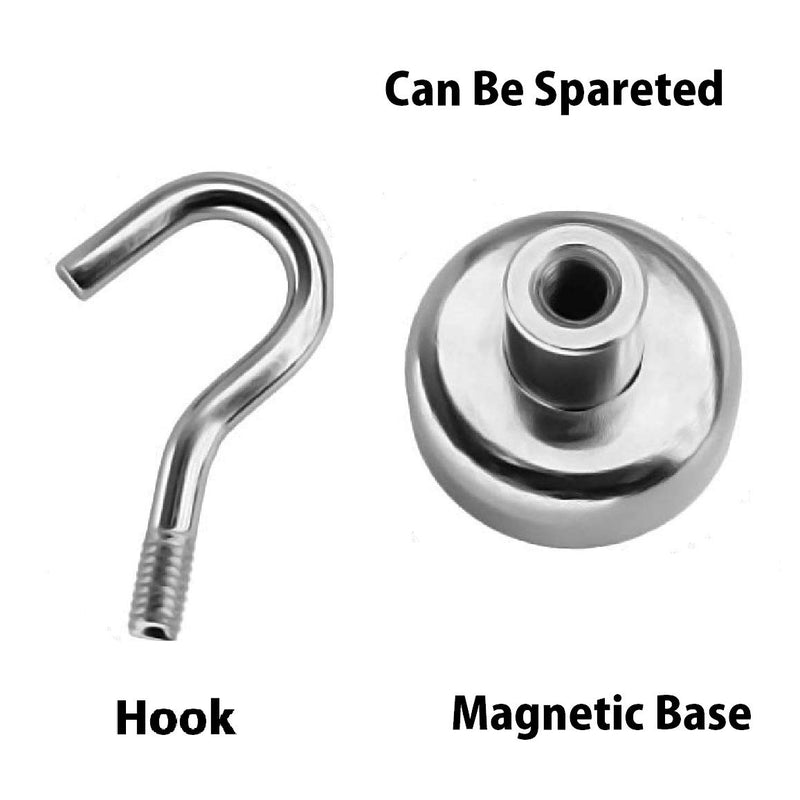 Magnetpro 6 Stück Magnethaken 22 KG Kraft, 25 mm Magnetischer für Türen, Schränke, Decken, Armaturen, Industrielle Armaturen