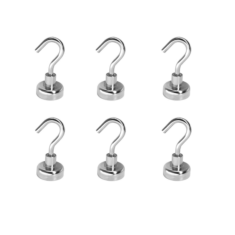 12 pieces magnetic hooks 9 kg of force, 16 mm magnets magnetic for doors, cupboards, blankets, fittings, industrial fittings