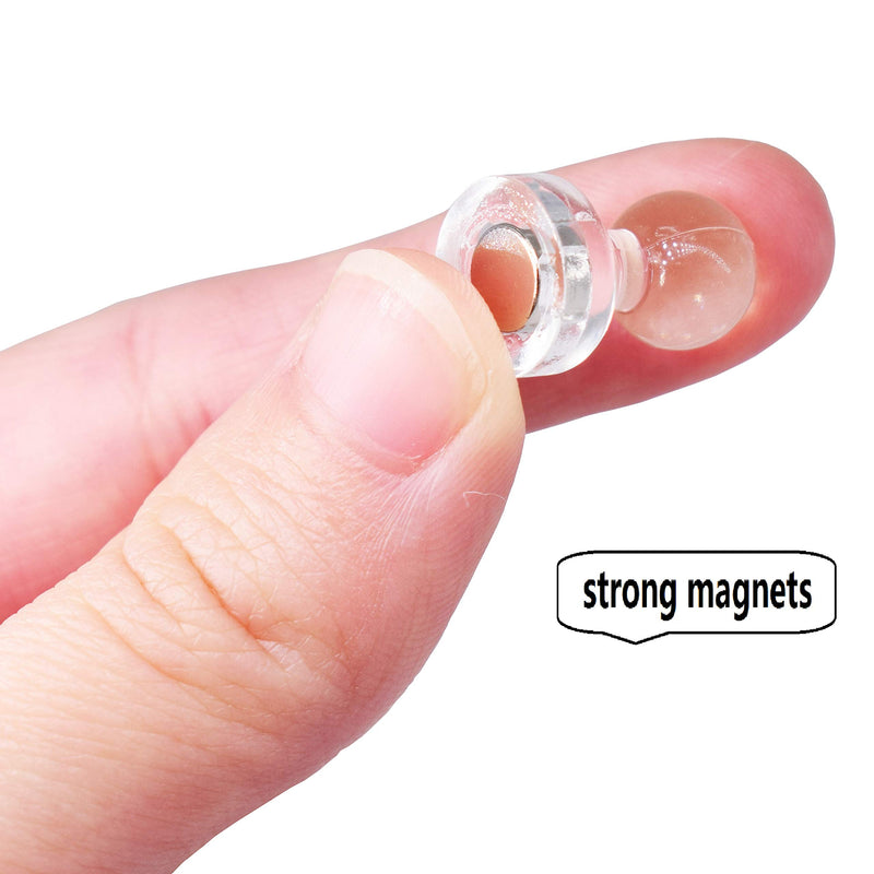 Magnetpro Whiteboard Magnete, 28 Stück Transparent Magnet für Magnettafel, Whiteboard, Pinnwand