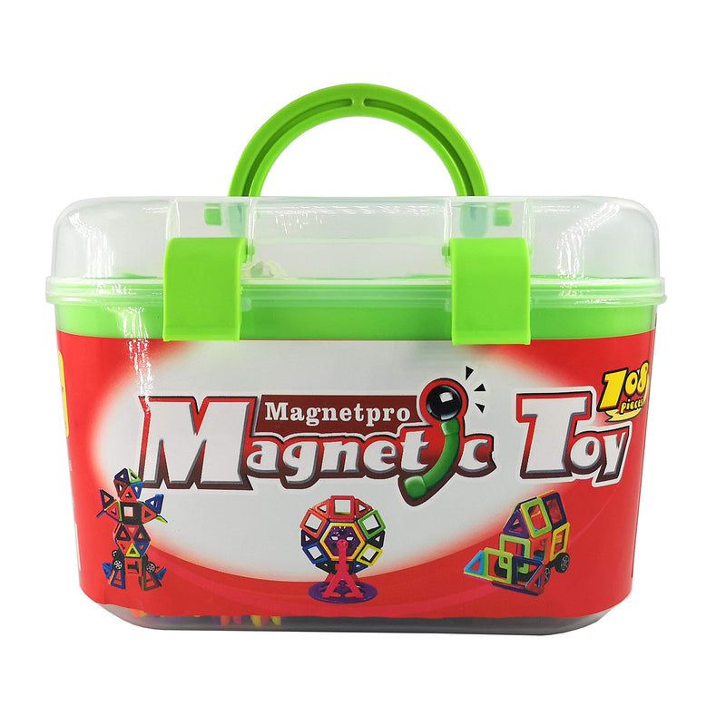 Magnetische Bausteine, 108tlg Mini Konstruktionsbausteine, Inspirierende Bauklötze Baukasten, Magnetbausteine, Magnetspielzeug Lernspielzeug, Mini-Typ, Lleiner als Normale (108 TLG)